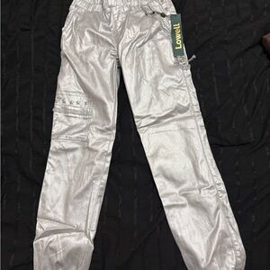 Silver Track Pants for Women